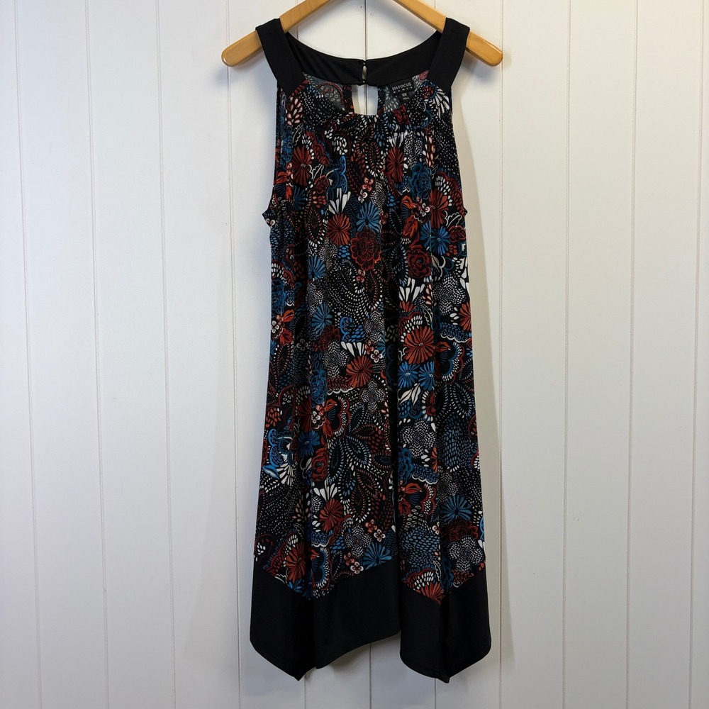 En Focus Boho Artsy Sharkbite Hem Sleeveless Dress Women Size 16W Floral Paisley